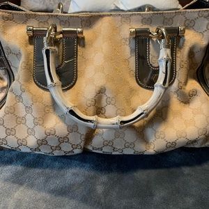 Authentic Gucci Handbag with Bamboo Handles